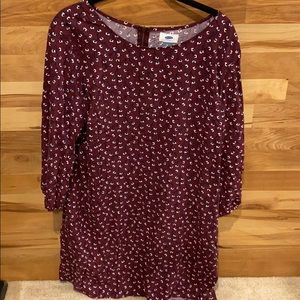 Cute maroon floral dress